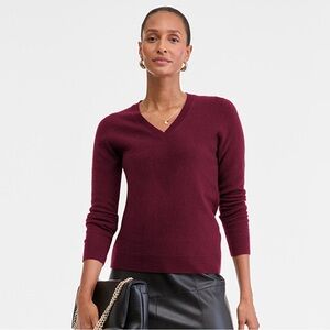 Charter Club 100% Cashmere Women's V-Neck Sweater, Crantini color, NWOT